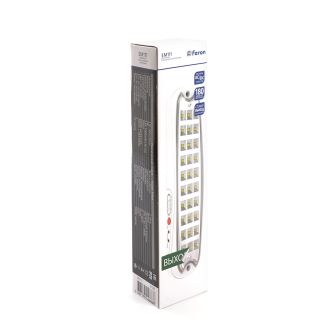Светильник аварийный, 30 LED AC/DC, белый, EM111, Feron, 41533