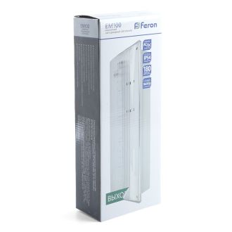 Светильник аварийный, 20 LED AC/DC, белый, EM100, Feron, 41535