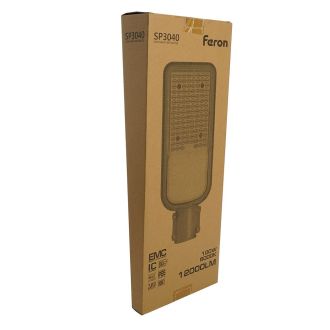 Светодиодный уличный консольный светильник Feron SP3040 100W 5000K 230V, серый, 41550