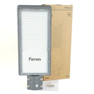 Светодиодный уличный консольный светильник Feron SP3034 80W 6400K 230V, серый, 41580