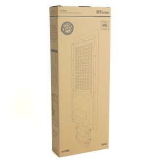 Светодиодный уличный консольный светильник Feron SP3034 80W 6400K 230V, серый, 41580