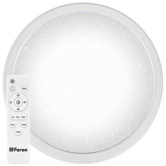 Светодиодный управляемый светильник накладной Feron AL5000 STARLIGHT тарелка 70W 3000К-6500K белый с кантом, 41584