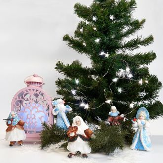 Гирлянда линейная Feron CL572 Звездочки, статичная, 4,5м USB 5000K, прозрачный шнур, 41648