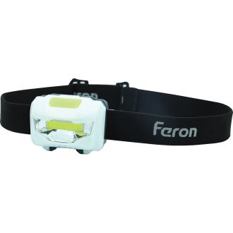 Фонарь налобный Feron TH2300 на батарейках 3*AAA, 3W 1COB IP44, пластик, 41679