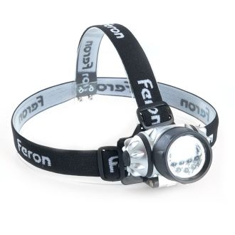 Фонарь налобный FERON TH2303 на батарейках 3*AAA, 1W 7LEDs IP44 пластик, 41707