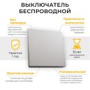 Кнопка-выключатель беспроводной FERON TM81, 7мВт, IP20, одноклавишный, серебро, 41719 Кнопка-выключатель беспроводной FERON TM81, 7мВт, IP20, одноклавишный, серебро, 41719