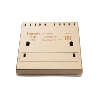 Выключатель беспроводной FERON TM81, 7мВт, IP20, одноклавишный, золото, 41725