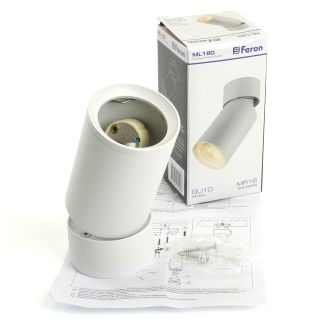Светильник потолочный Feron ML180 MR16 35W 230V, белый, 41876