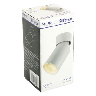 Светильник потолочный Feron ML180 MR16 35W 230V, белый, 41876