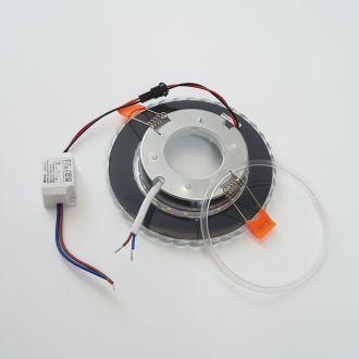 Светильник встраиваемый с белой LED подсветкой Feron CD4046 потолочный GX53 без лампы, прозрачный, хром, 41908
