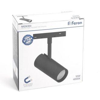 Светильник светодиодный Feron MGN303 трековый низковольтный 10W, 900 Lm, 4000К, 35 градусов, черный, 41946