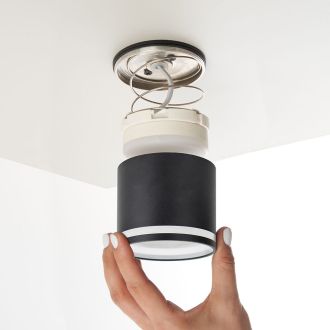 Светильник потолочный Feron HL362 LUNA 12W, 230V, GX53, черный, 41997