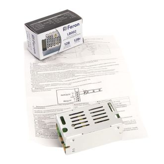 Трансформатор электронный для светодиодной ленты 12W 12V (драйвер), LB002 FERON, 48005
