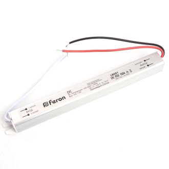 Трансформатор электронный для светодиодной ленты 24W 12V( ультратонкий драйвер), LB001 FERON, 48011