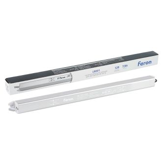 Трансформатор электронный для светодиодной ленты 72W 12V (драйвер), LB001 FERON, 48015