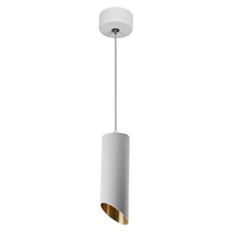 Светильник потолочный Feron ML1828 на подвесе MR16 35W 230V, белый, золото 55*200, 48042