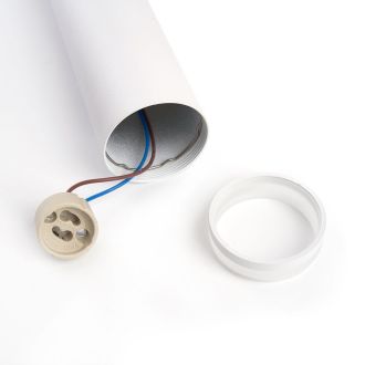 Светильник потолочный Feron ML1708 Barrel LUNA на подвесе MR16 35W 230V, белый 55*200, 48081
