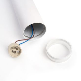 Светильник потолочный Feron ML1708 Barrel LUNA на подвесе MR16 35W 230V, белый 55*280, 48083