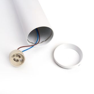 Светильник потолочный Feron ML1768 на подвесе MR16 35W 230V, белый 55*280, 48087