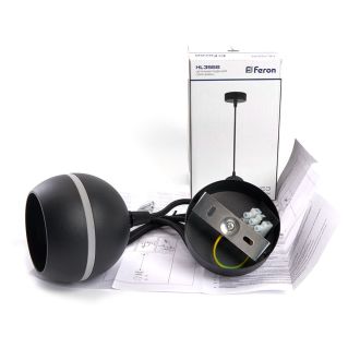 Светильник потолочный Feron HL3568 на подвесе GX53 15W 230V, черный 90*80, 48090