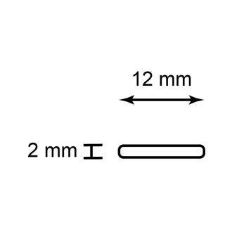 Профиль накладной 12х2мм, алюминиевый, серебро, 2м, CAB285, Feron, 48116