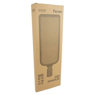 Светодиодный уличный консольный светильник Feron SP3050 200W 5000K 230V, серый, 48170