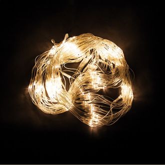 Светодиодная гирлянда Feron CL31 сеть 3х2,7м + 3м 230V 2700K c питанием от сети, прозрачный шнур, 48174