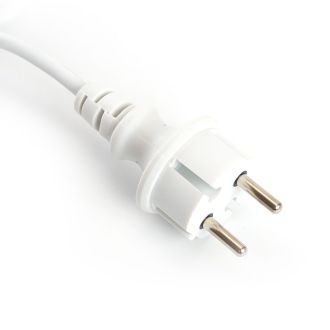 Сетевой шнур для гирлянд 3м, 2*0,5мм2, IP44, белый, DM403, Feron, 48189