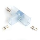 Соединитель Т-образный для светодиодной ленты 220V LS721, LD516, Feron, 48211 (комплект 5 шт.) Соединитель Т-образный для светодиодной ленты 220V LS721, LD516, Feron, 48211 (комплект 5 шт.)
