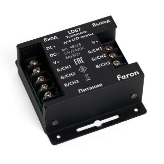 Усилитель для светодиодной ленты, RGB, 24А12-24V, LD67, Feron, 48223