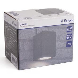 Светильник садово-парковый Feron DH050, на стену, GU10 230V, серый, 48324