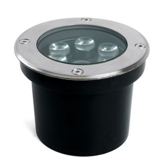 Светодиодный светильник тротуарный (грунтовый) Feron SP2802, 6W, AC/DC12-24V, низковольтный, 4000К, металлик, D120*H90mm, вн.диаметр: 90m, IP67, 48346