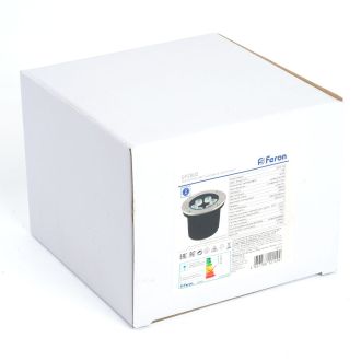 Светодиодный светильник тротуарный (грунтовый) Feron SP2802, 6W, AC/DC12-24V, низковольтный, 4000К, металлик, D120*H90mm, вн.диаметр: 90m, IP67, 48346