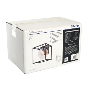 Светильник садово-парковый Feron PL701 на стену вниз 60W E27 230V, черный, 48383
