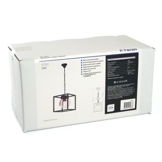 Светильник садово-парковый Feron PL705 на цепочке 60W E27 230V, черный, 48384