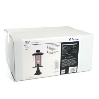 Светильник садово-парковый Feron PL724 на постамент 60W 230V E27, черный, 48390