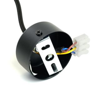 Светильник потолочный Feron ML1841 Barrel ECHO levitation MR16 35W, 230V, GU10, чёрный, с антибликовой сеточкой, на подвесе 1,2 м, 48394