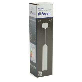 Светильник потолочный Feron ML1841 Barrel ECHO levitation MR16 35W, 230V, GU10, белый, с антибликовой сеточкой, на подвесе 1,2 м, 48395