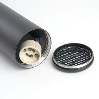 Светильник потолочный Feron ML1842 Barrel ECHO levitation MR16 35W, 230V, GU10, чёрный, с антибликовой сеточкой, на подвесе 0.9м, 48396