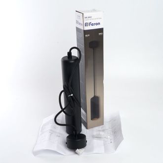Светильник потолочный Feron ML1842 Barrel ECHO levitation MR16 35W, 230V, GU10, чёрный, с антибликовой сеточкой, на подвесе 0.9м, 48396
