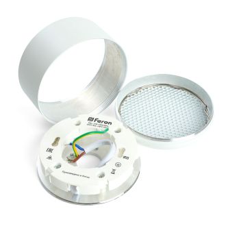 Светильник потолочный Feron HL364 Barrel ECHO 12W, 230V, GX53, белый, с антибликовой сеточкой, 48399