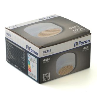 Светильник потолочный Feron HL364 Barrel ECHO 12W, 230V, GX53, белый, с антибликовой сеточкой, 48399