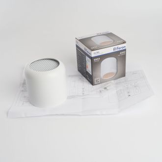 Светильник потолочный Feron HL365 Barrel ECHO 12W, 230V, GX53, белый, с антибликовой сеточкой, 48401