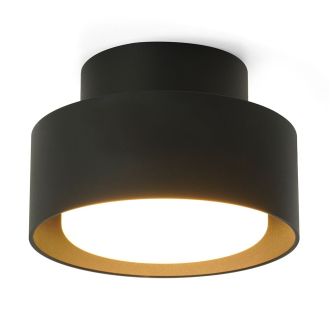 Светильник потолочный Feron HL367 Barrel AURA 12W, 230V, GX53, чёрный IP44, 48406
