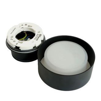Светильник потолочный Feron HL367 Barrel AURA 12W, 230V, GX53, чёрный IP44, 48406