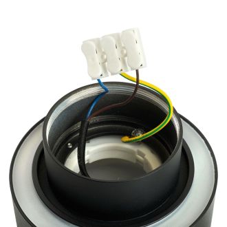Светильник потолочный Feron HL367 Barrel AURA 12W, 230V, GX53, чёрный IP44, 48406