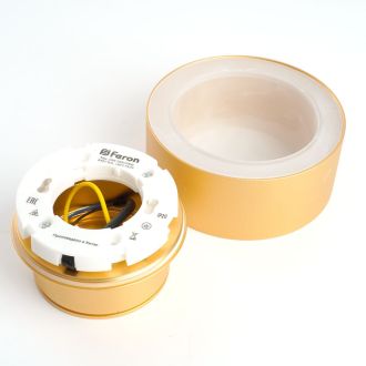 Светильник потолочный Feron HL367 Barrel AURA 12W, 230V, GX53, золото IP44, 48408