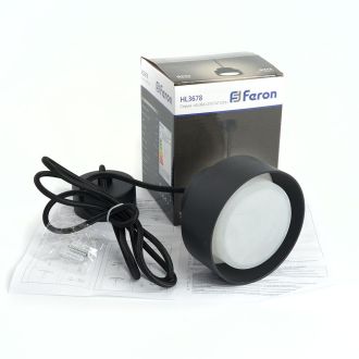 Светильник потолочный Feron HL3678 Barrel AURA levitation 12W, 230V, GX53, чёрный, на подвесе 1,7 м, 48409