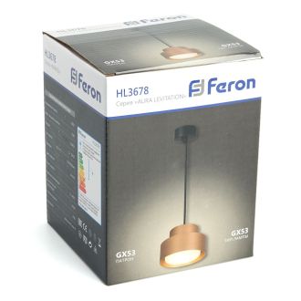 Светильник потолочный Feron HL3678 Barrel AURA levitation 12W, 230V, GX53, золото, на подвесе 1,7 м, 48411