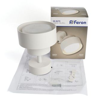 Светильник HL3670 AURA 12W, 230V, GX53, белый, Feron, 48413